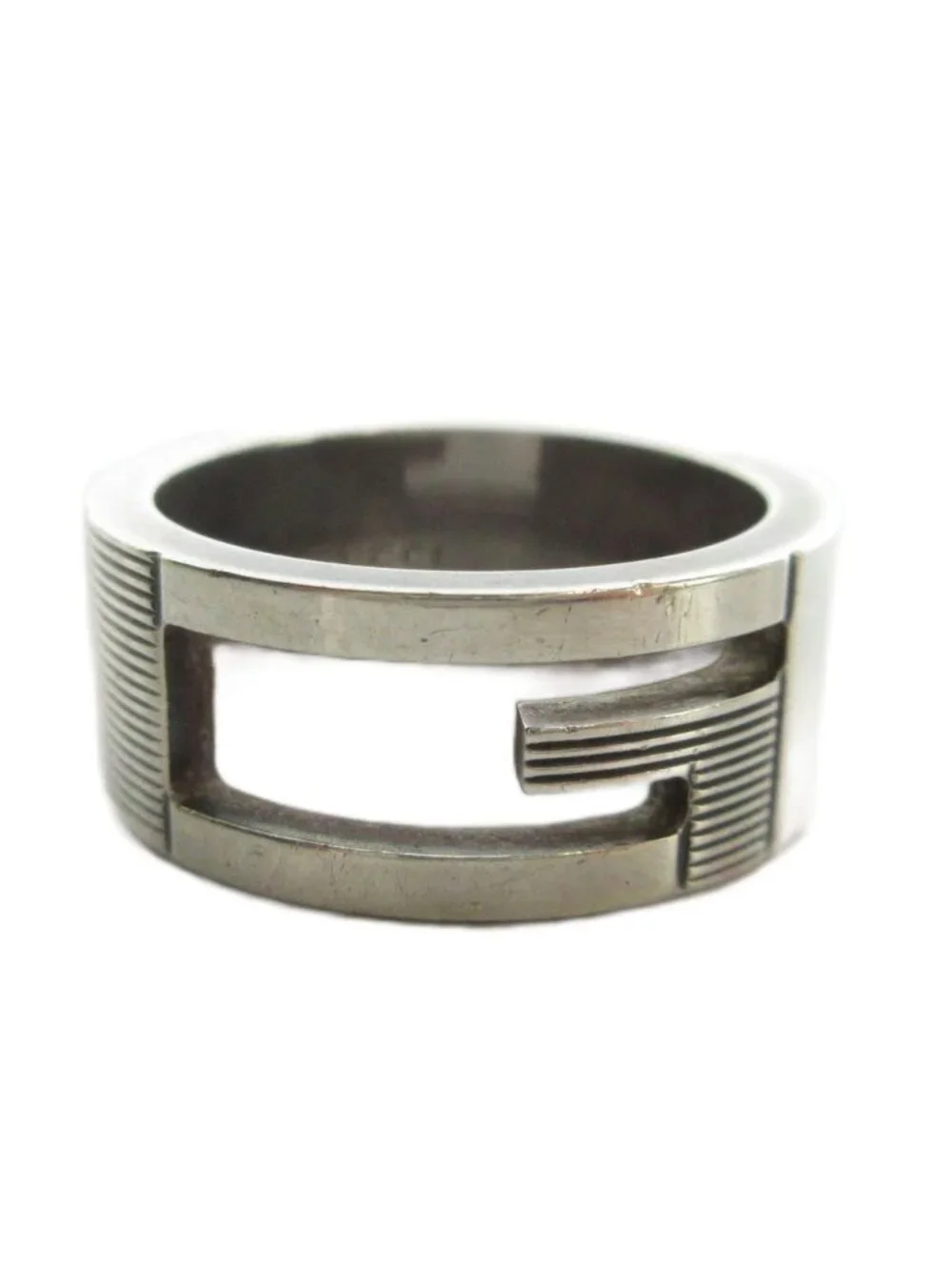 Gucci Ring Cutout Logo Silver